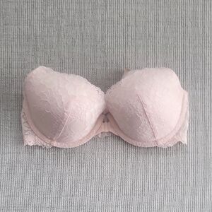 Victoria's Secret Lace Strapless Bra - Light Pink